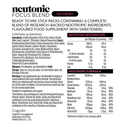 Neutonic Focus Blend Supplement Facts