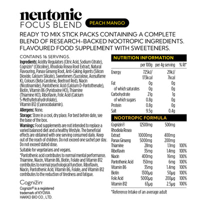 Neutonic Focus Blend Supplement Facts